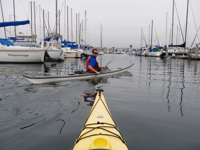 Paddling out Mission Bay Harbor