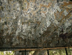 Ceiling of Cabbage Key Restaurant