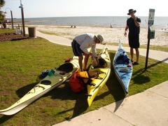Packing up at Cedar Key on Saturday